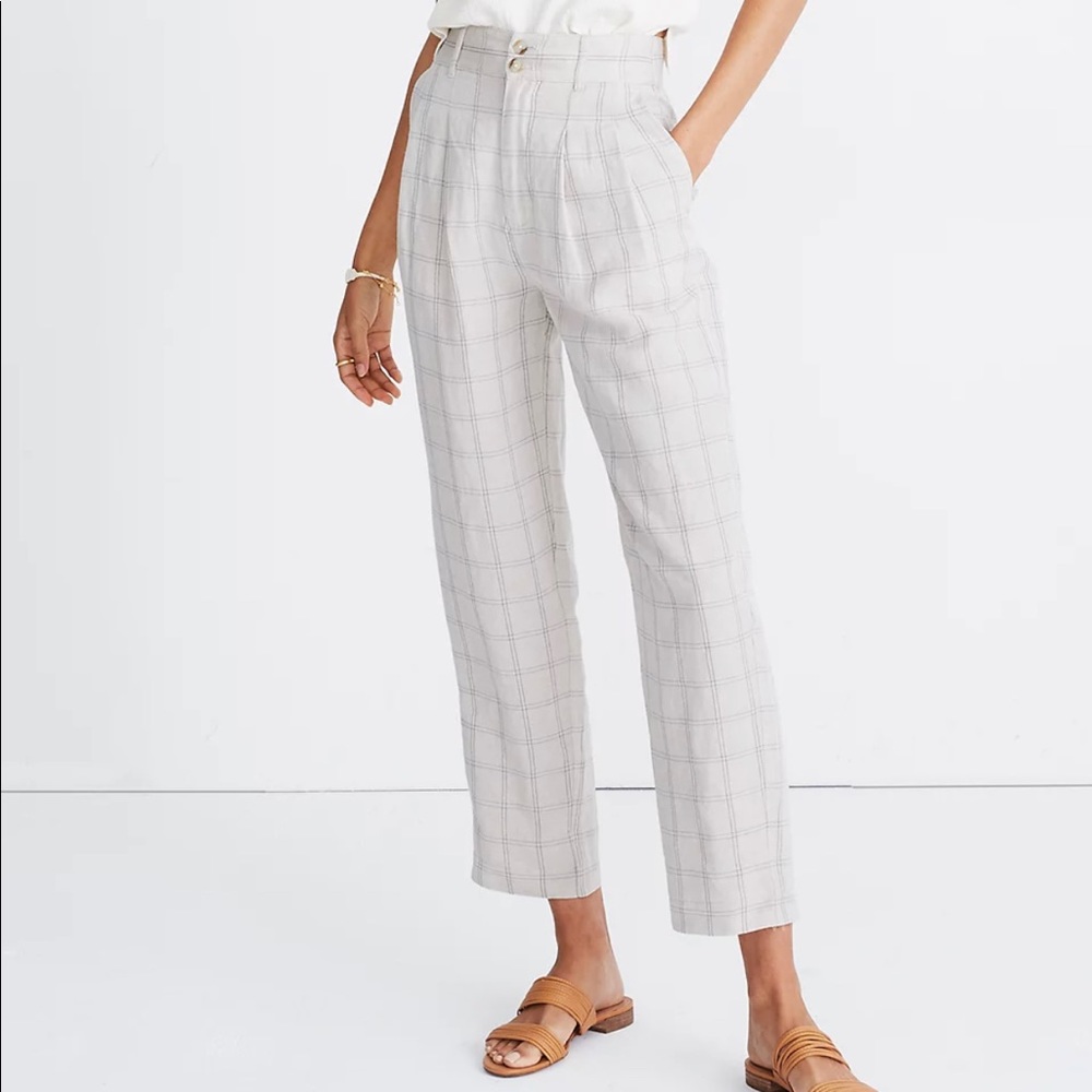 NWT Madewell Soft High-Waisted Paper Bag Baggy Pants Size 6